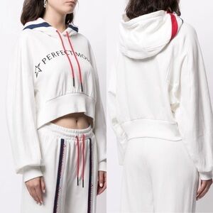 NWT Perfect Moment Cropped Hoodie Snow White